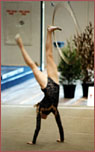 walkover with hoop rotations on foot